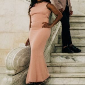 NORDSTROM blush bridesmaid dress. WORN ONCE